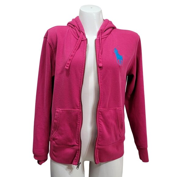 Ralph Lauren Big Pony Hoodie Sweatshirt Jacket L - Picture 2 of 7
